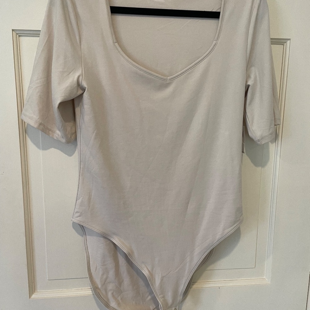 Old Navy Tan Short Sleeve Body Suit